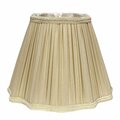 Homeroots 16 in. Pearl Grey Slanted Fancy Square Shantung Lampshade, Taupe 469795
